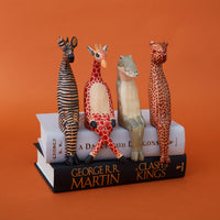 Small Wooden Safari Animal Figurines, 8" Tall
