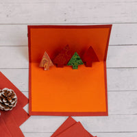 Christmas Tree Pop Up Greeting Card Set of 5