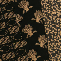Black Gold Wrapping Paper Set of 4