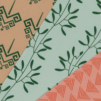 Modern Print Wrapping Paper Set of 4