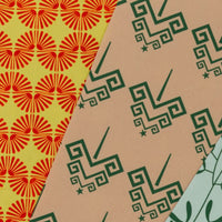 Modern Print Wrapping Paper Set of 4