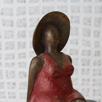 Bronze Curvy Woman Figurine