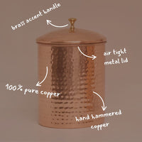 Copper Canisters for Coffee, Sugar and Tea