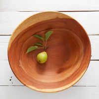Rustic Wood Bowls for Serving Salads and Fruits