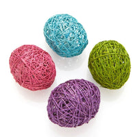 Abaca Twine Colorful Easter Eggs Set of 4