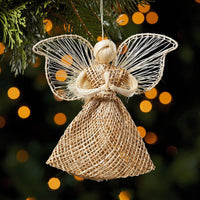 Abaca Praying Angel Ornament