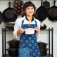 Indigo Block Print Apron