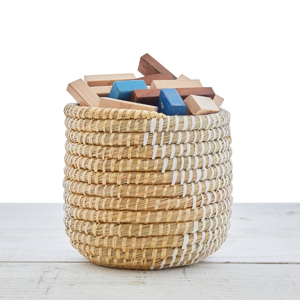 Laundry Basket With Lid - Golden Grass -Nobbys