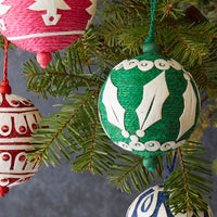Holiday Jute Applique Ornament Set of 6