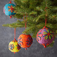 Colorful Jute Twine Ornament Set of 4