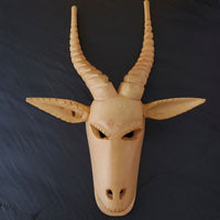 Large Wood Antelope Wall Hanging