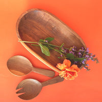 Olive Wood Salad Server Set