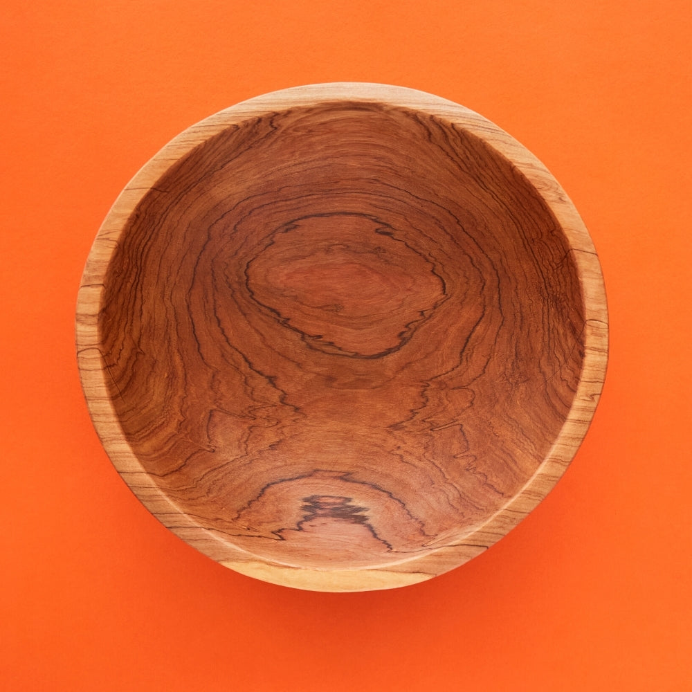 Small Round Olive Wood Bowl