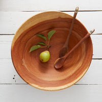 Slim Wood Bone Salad Server Set