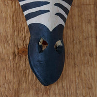Small Zebra Face Wood Hanging