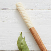 Tall Olive Wood Bone Salad Server Set