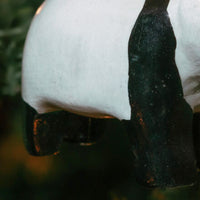 Painted Wood Panda Christmas Ornament