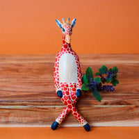 Small Wooden Safari Animal Figurines, 8" Tall