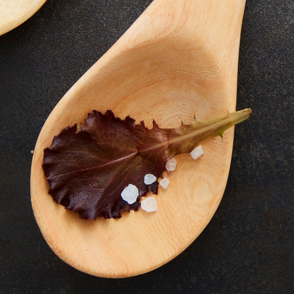 Painted Wood Zebra Salad Server Set