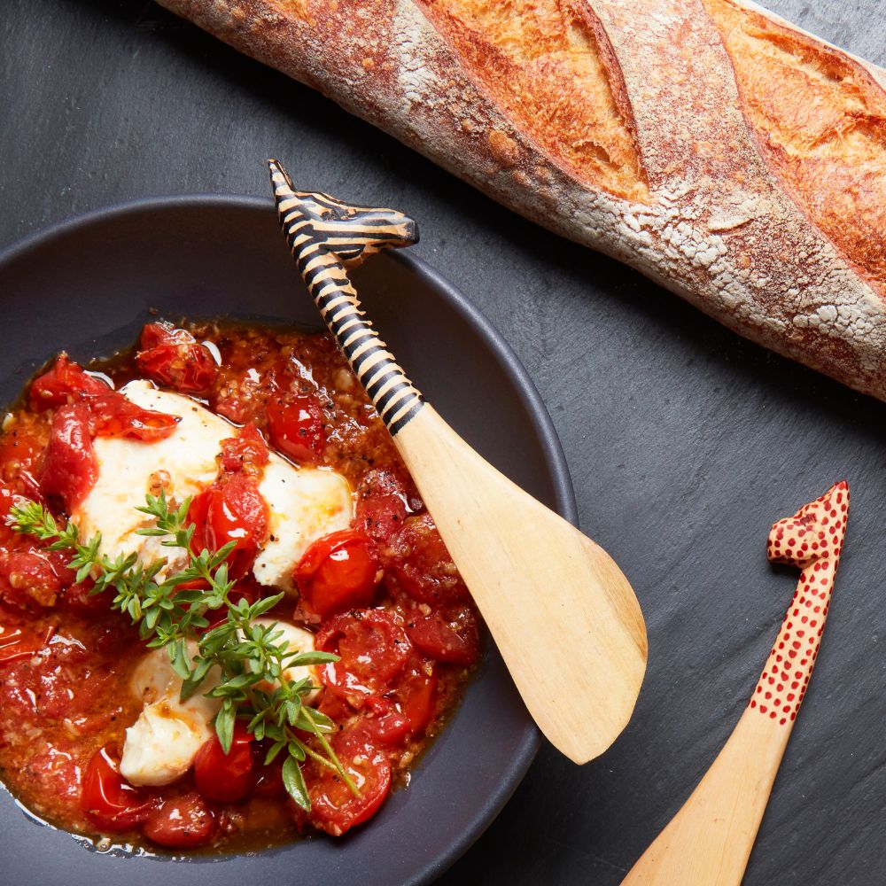 Painted Wood Safari Animals Spreader Set