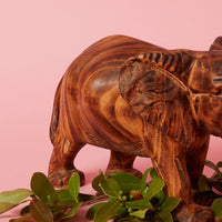 Seared Wood Large Elephant Sculpture