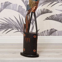 Tall Batik Ibis Bird Statue