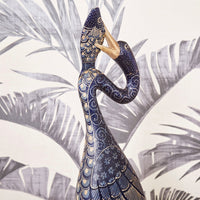 Tall Batik Heron Eating Statue