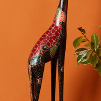 Tall Batik Giraffe Statue