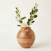 Wooden Pot Vases for Entry and Living