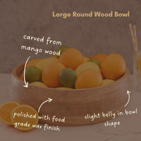 Wood Salad Bowls for Dinner, Party, Catering, Buffet, Wedding, Office, Restaurant, Serving, Mixing, Centerpiece, Fruits, Chips