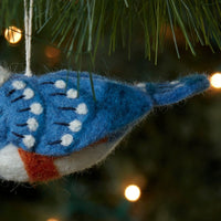 Felt Belted Kingfisher Ornament
