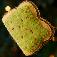 Felt Avocado Toast Ornament