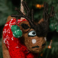 Felt Holiday Reindeer Ornament