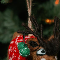 Felt Holiday Reindeer Ornament