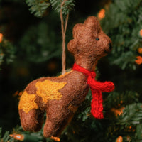 Felt Holiday Giraffe Ornament