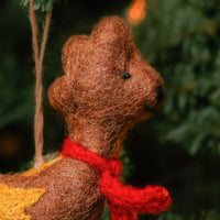 Felt Holiday Giraffe Ornament