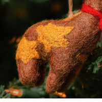 Felt Holiday Giraffe Ornament