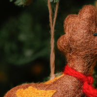 Felt Holiday Giraffe Ornament