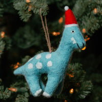 Felt Holiday Dinosaur Ornament