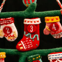 Colorful Felt Christmas Tree Advent Calendar