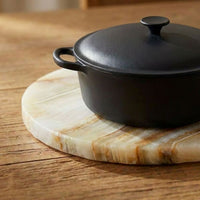 Onyx Stone Trivets for Dining Table and Kitchen, 7" Round
