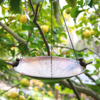 Hanging Metal Bowl Bird Bath