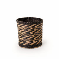 Small Seagrass Woven Basket, Natural Black, 9" Wide