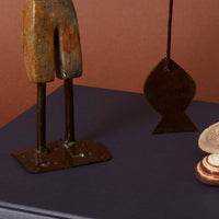Shona Stone Standing Fishing Sculpture