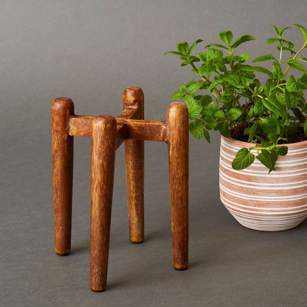 Mini Wood Tabletop Plant Stand – Artisan Variety Mini Wood Tabletop Plant Stand – Artisan Variety
