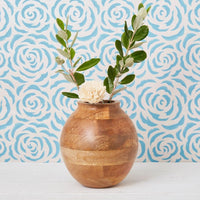 Tall Wood Pot Vase