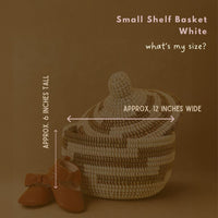 Small Decorative Shelf Basket with Lid, 10-12" Wide