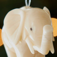 Mini Tagua Ivory Elephant Ornament