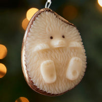 Mini Tagua Ivory Hedgehog Ornament