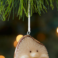 Mini Tagua Ivory Hedgehog Ornament